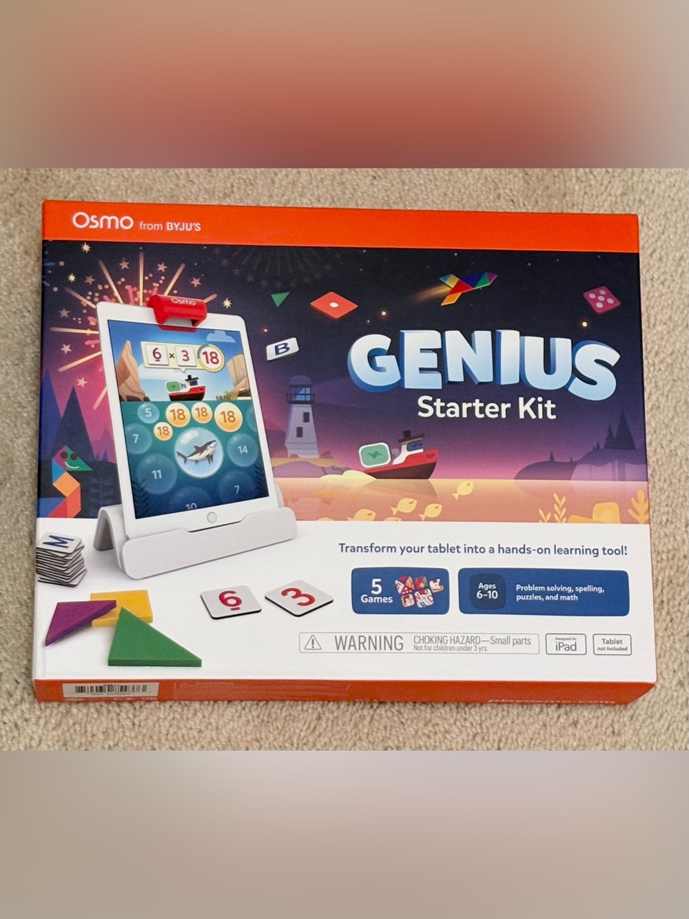 Osmo Genius Starter Kit- 5 Hands-on Learning Games: IPad Compatible Version